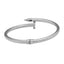 18KT White Gold & CZ Nail Bangle (10.5gm)