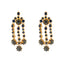 22K Yellow Gold & Sapphire Earrings (22.4gm)