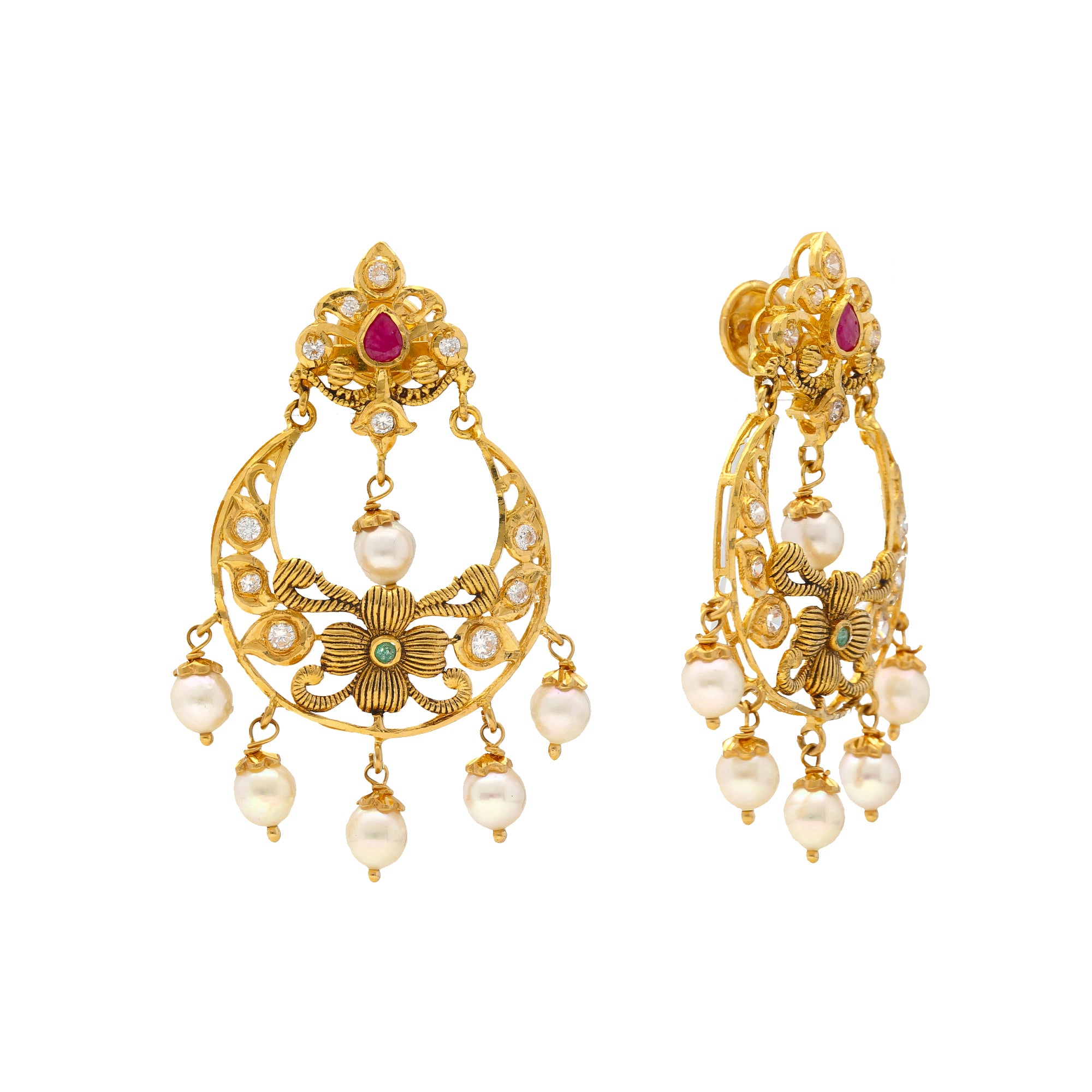 Gold Antique Chandbali Design - Indian Jewelry Designs