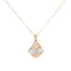 18K Multi-Tone Gold 0.84ct Diamond Pendant Set