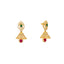 22K Yellow Gold, Ruby, Emerald & CZ Jhumka Earrings (19.9gm)