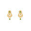 22K Yellow Gold, Emerald & CZ Earrings (11.2gm)