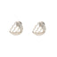 22K White Gold Abstract Stud Earrings (9gm)