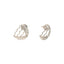 22K White Gold Abstract Stud Earrings (9gm)