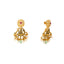 22K Yellow Gold & Gem Temple Chandbali Earrings (21.6gm)