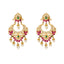 22K Yellow Gold & Gemstone Chandbali Earrings (27.3gm)