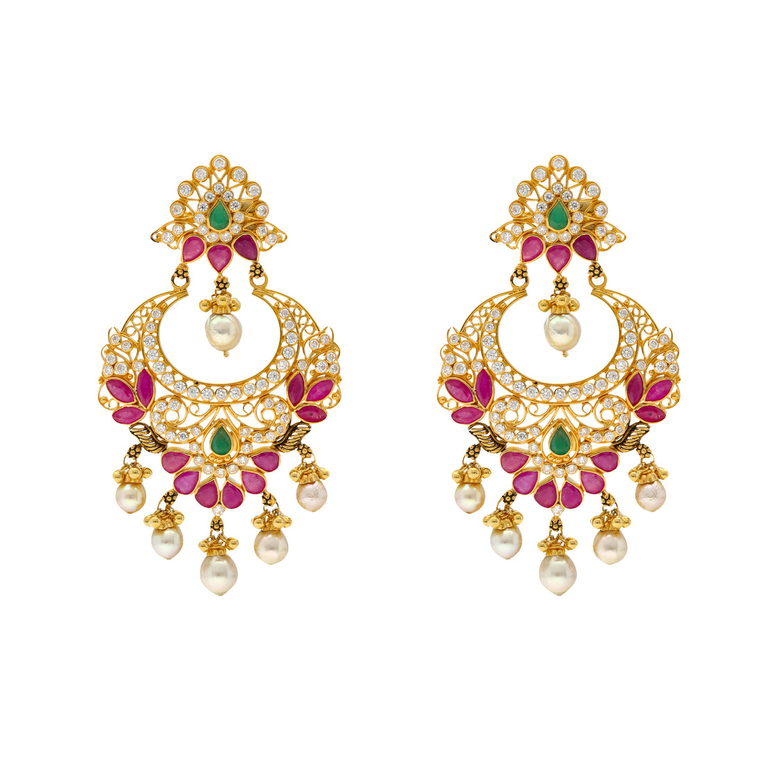 American Diamond Chandbali Earring for Women.