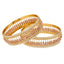 22K Yellow & Rose Gold Beaded Bangle Set of 2 (77.6gm)