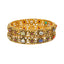 22K Yellow Gold, CZ, Gems & Kundan Bangle Set of 2 (37gm)