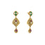 22K Yellow Gold Exquisite Hanging Earrings Finished W/ Kundan, 16.7 grams - Virani Jewelers