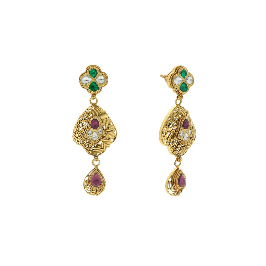 Hanging Party Wear Designer Gold Plated Earrings at Rs 125/pair in Contai