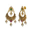 A close-up, side view of a pair of beautiful earrings from Virani Jewelers