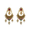 An image of two gorgeous Indian earrings in a set from Virani Jewelers