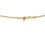 An image of the hook-in-eye clasp on the dreamcatcher 22K gold necklace from Virani Jewelers.