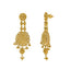 A close-up image showing the side view of the post on the dreamcatcher Indian gold earrings from Virani Jewelers.