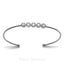 Minimalist 0.39CT Diamond Cuff Karma Bangle Set in 14K White Gold - Virani Jewelers