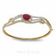 1.43CT Diamond Bangle Set in 18K Yellow Gold W/ Oval Cut Ruby Stone - Virani Jewelers