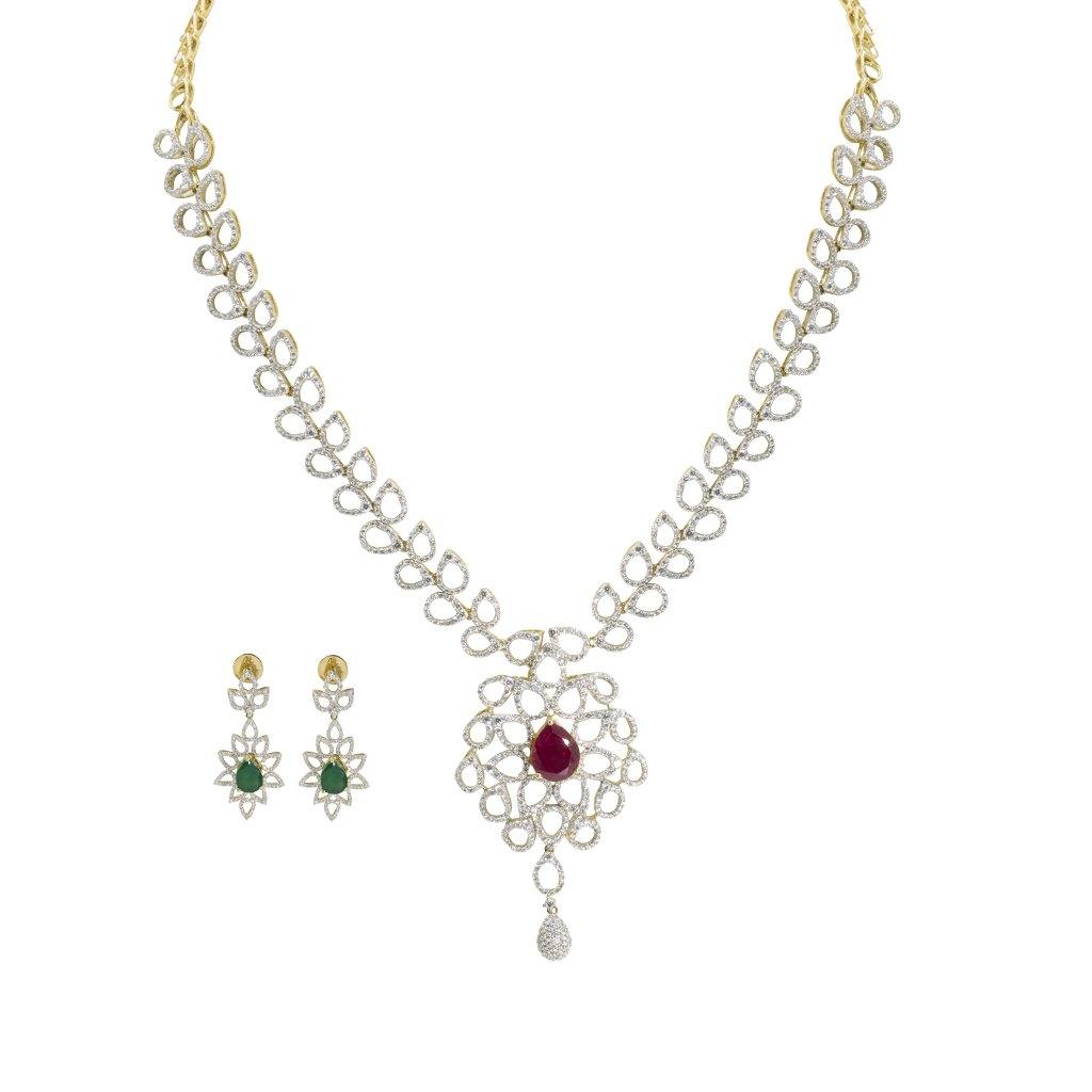 14 Karat Gold Bezel Set Multi Drop Necklace — Nancy and David Fine Jewels