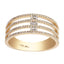 0.4CT Multi Layer Stacked Diamond Ring Set In 14K Yellow Gold - Virani Jewelers