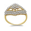 0.85CT Diamond Floral Cocktail Ring Set in 18K Yellow Gold - Virani Jewelers