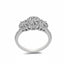 1.15CT Diamond Tri Stone Halo Engagement Ring Set in 14K White Gold - Virani Jewelers