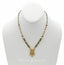 22K Yellow Gold Mangalsutra Beaded Chain Necklace W/ Hand Painted Bead Accents - Virani Jewelers