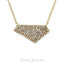 .28CT Diamond Pave Geometric Pendant set in 14K Yellow Gold - Virani Jewelers