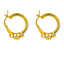 22K Multi Tone Gold Hoop Earrings W/ Prong Set Cubic Zirconia - Virani Jewelers