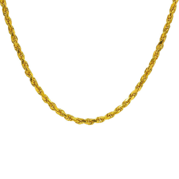 22K Yellow Gold Men's Chain W/ Rope Link, 20.5" - Virani Jewelers | Take your style to the next level with this 22K gold chain from Virani Jewelers!Features:

Thick ...