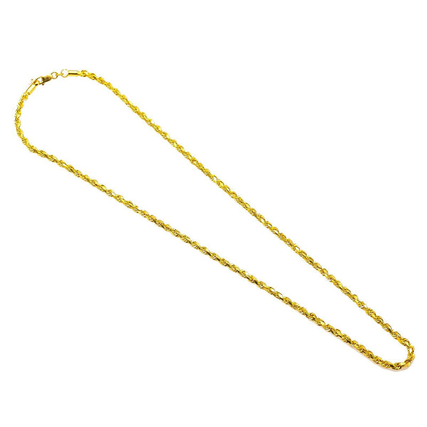 22K Yellow Gold Men's Chain W/ Rope Link, 20.5" - Virani Jewelers | Take your style to the next level with this 22K gold chain from Virani Jewelers!Features:

Thick ...